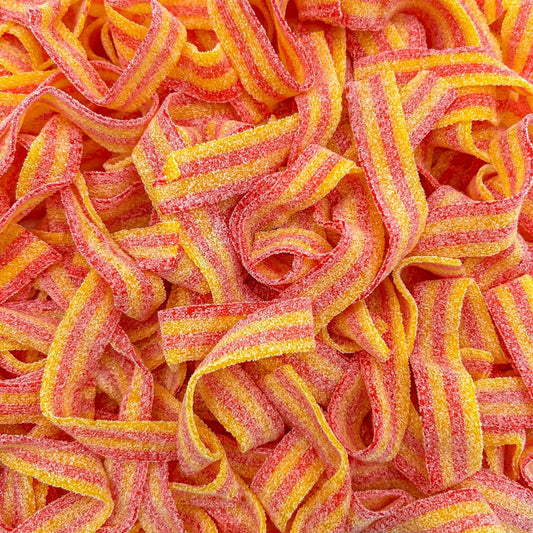 SourZap Sour Belts | 8-Ounce Pack | Sour Gummy Candy with Strawberry-Banana Flavor | Fruity Candy Belts for Snacking and Decorating | No Artificial Colors