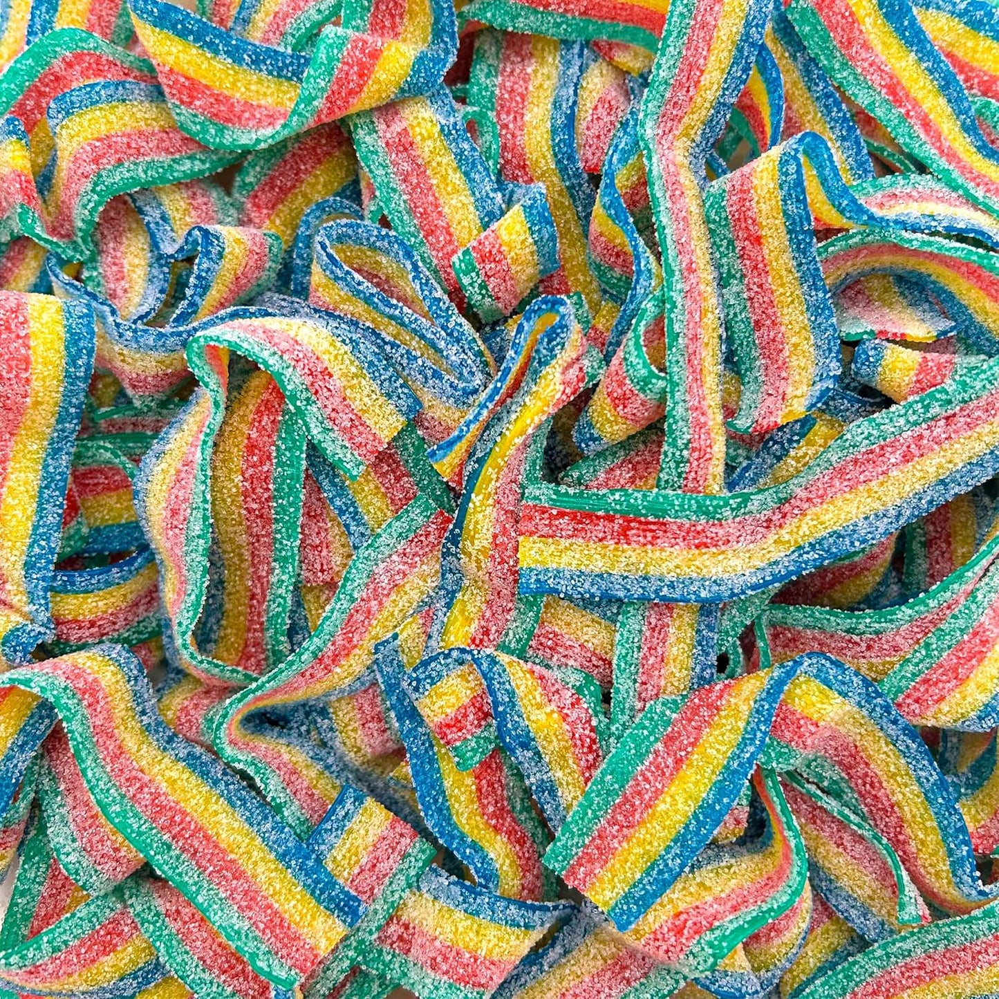 SourZap Sour Belts | 16-Ounce Pack | Rainbow Gummy Candy | Assorted Fruit Flavors