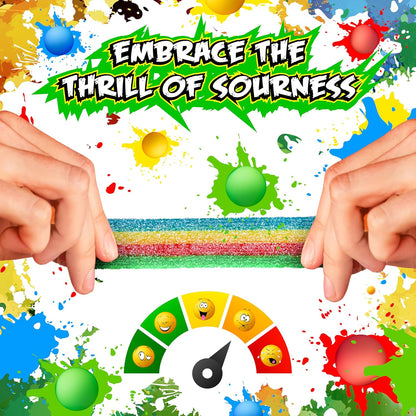 SourZap Sour Belts | 16-Ounce Pack | Rainbow Gummy Candy | Assorted Fruit Flavors