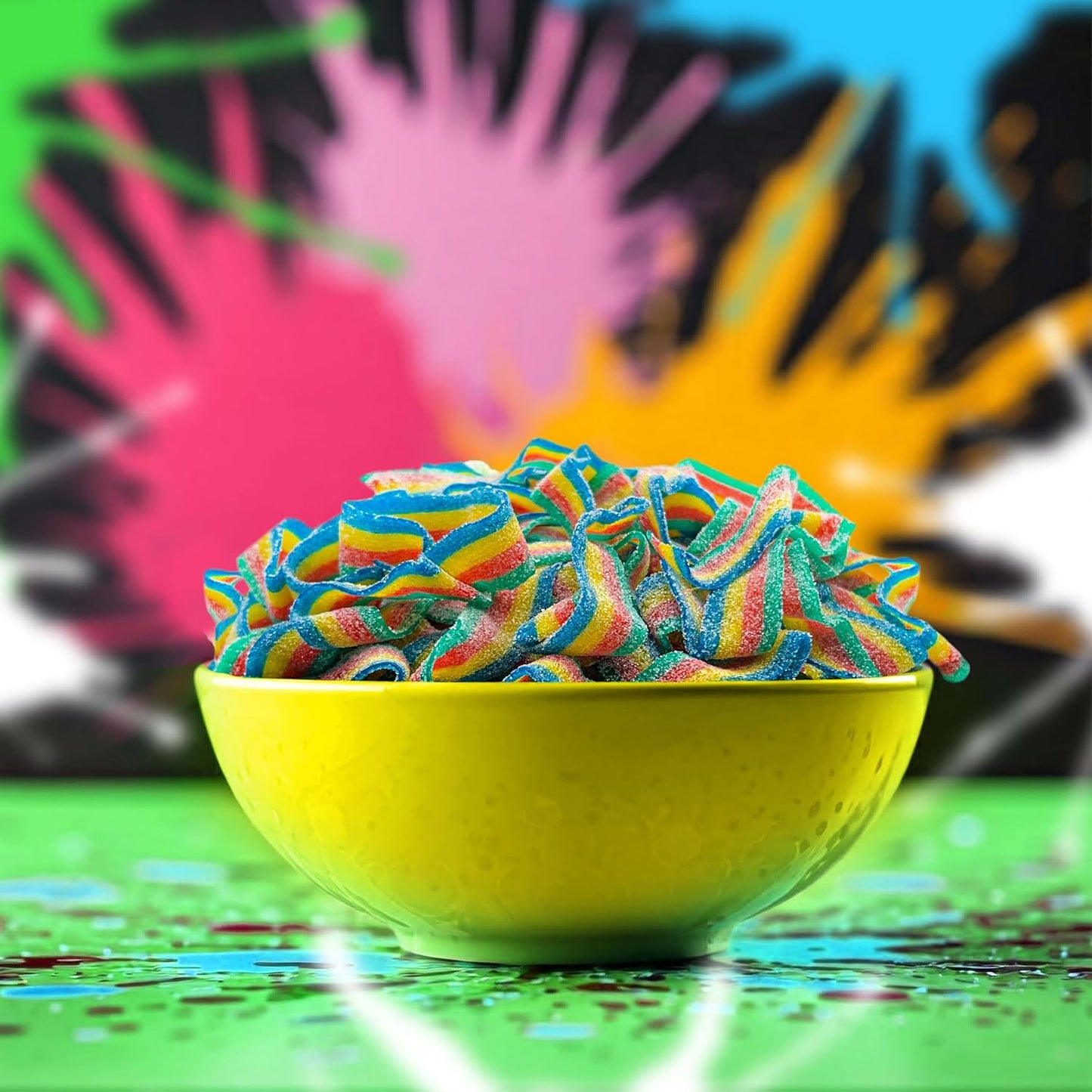 SourZap Sour Belts | 16-Ounce Pack | Rainbow Gummy Candy | Assorted Fruit Flavors