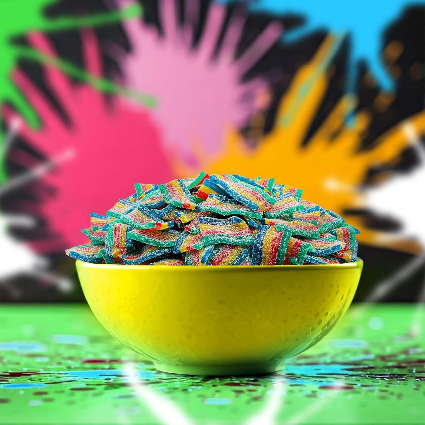 SourZap Sour Belts | 8-Ounce Bag | Bite-Size Gummy Candy | Assorted Fruit Flavors