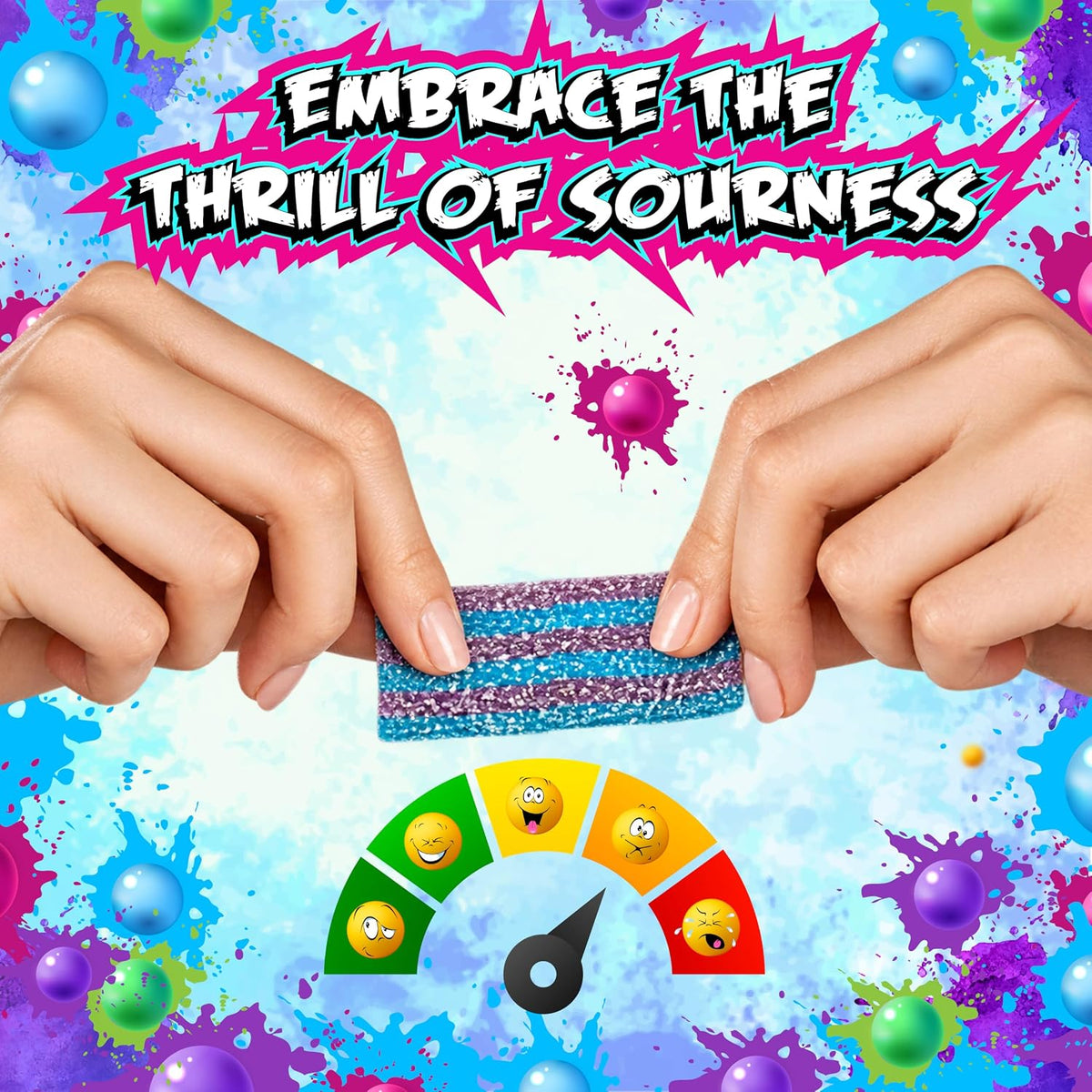 Sour Belts, Bite-Size Gummy Candy, Berry Flavors, 2 Lb Bag