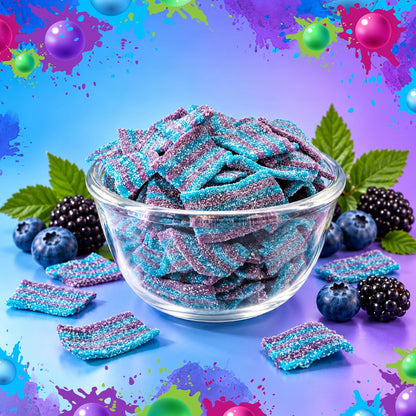 Sour Belts, Bite-Size Gummy Candy, Berry Flavors, 2 Lb Bag