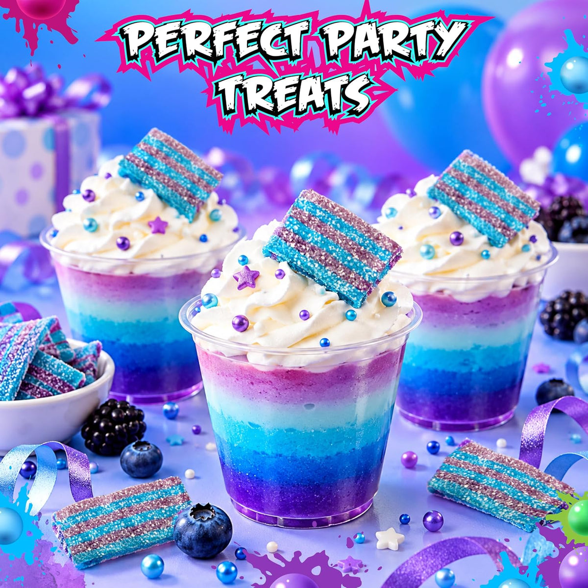 Sour Belts, Bite-Size Gummy Candy, Berry Flavors, 2 Lb Bag