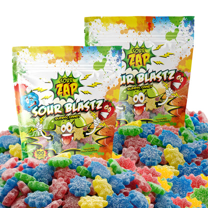 SourZap Sour Blastz | 16-Ounce Pack | Gummy Candy| Assorted Fruit Flavors